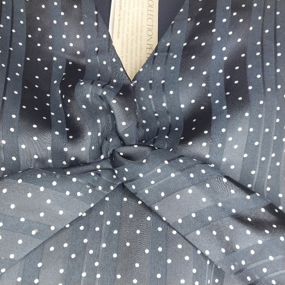 Banana Republic Pleated Tiered Sleeveless Polka Dot Dress NWT - Picture 12 of 16